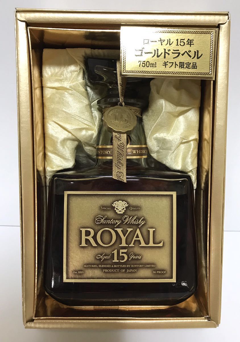 【大人気，お買い得】 SUNTORY ROYAL サントリーローヤル15年 ゴールドラベル 金ラベル 箱入り ウイスキー 古酒(日本)｜売買されたオークション情報、yahooの商品情報をアーカイブ公開 - オークファン 日本