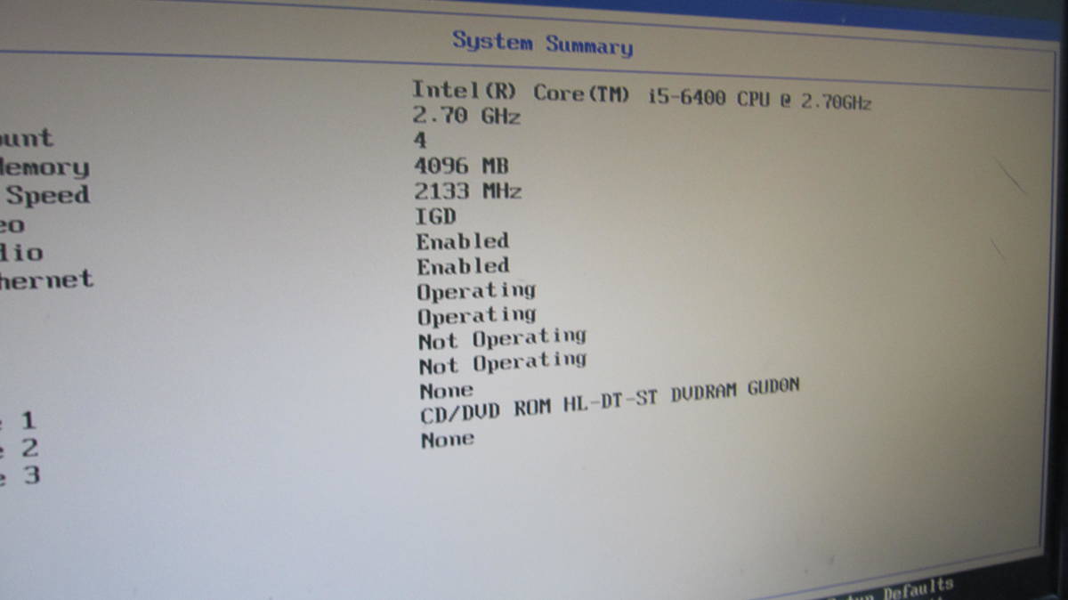 1892☆NEC Mate タイプML Core i5-6400 HDD/無 メモリ/4GB BIOS確認