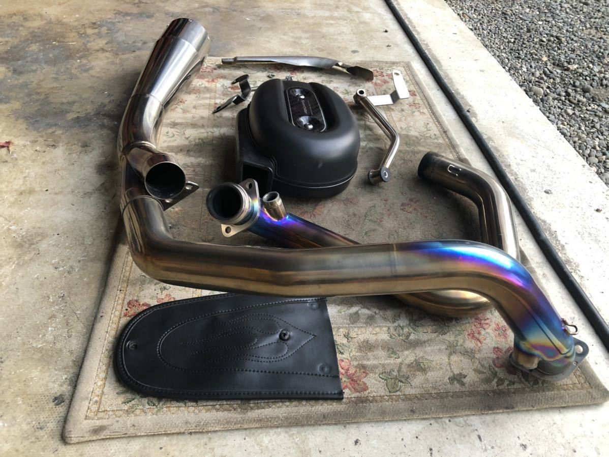 中古 純正 FLSTSB1580 サイレンサーマフラー 純正 64727-08/64729-08