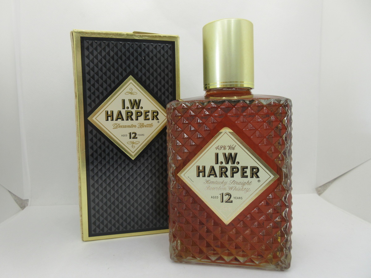 飲料・酒 I.W. HARPER 12年 バーボンウイスキー2本セット箱入り未開栓