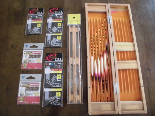 ★へら浮き★かちどき　浮き箱付★小物等未使用あり★　　_5