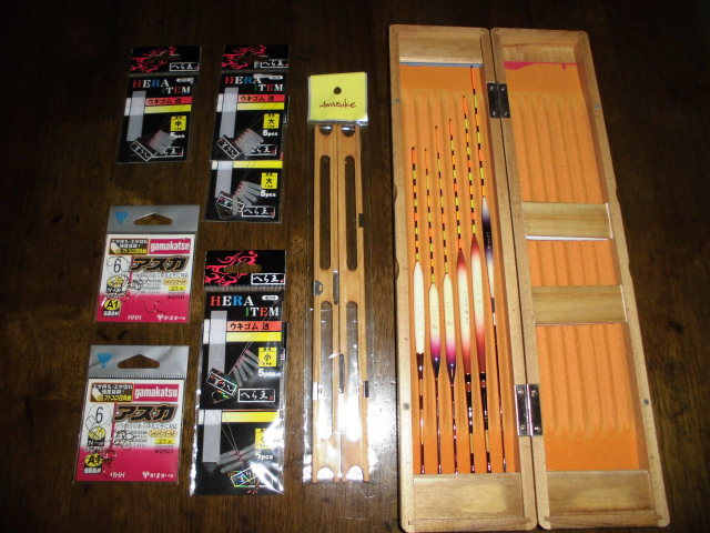 ★へら浮き★かちどき　浮き箱付★小物等未使用あり★　　_6