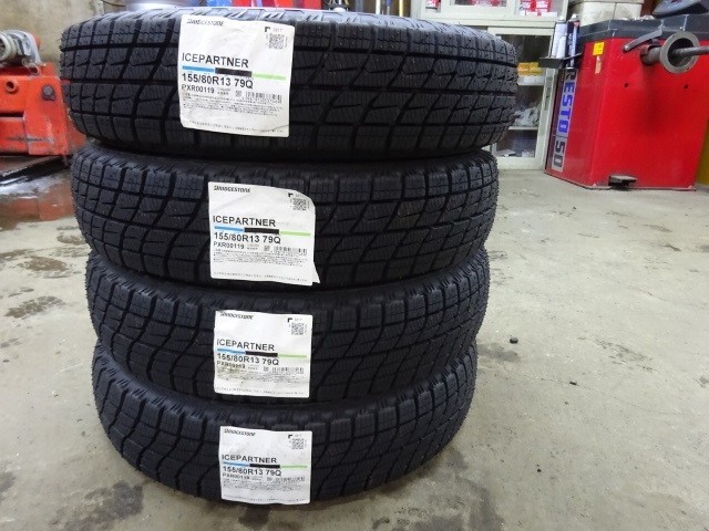 155⁄80R13 ブリヂストン アイスパートナー2 中古タイヤ スタッドレス