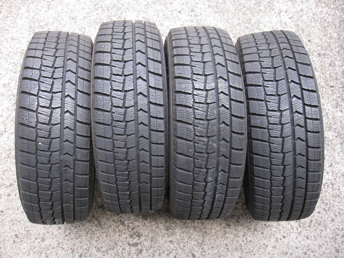 【　８ 分山 ！！２０１６ 年製！！　】　１８５／６５Ｒ１５　ダンロップ　（ ＷＭ０２ ）　スタッドレス　４本　