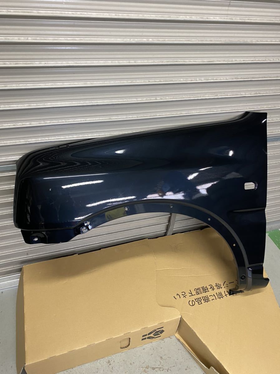 JB23W スズキ ジムニー ZJ3 ブラックパール 左フェンダー 4型より取り外し ジムニー スズキ ZJ3 JB23W JB23 - 左フェンダー 6型 ブルーイッシュ