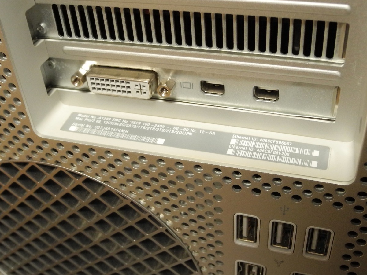 ☆Mac Pro 2012年モデル（Xeon 2 x 2.66GHz/ECC 48GB/0GB）ジャンク 