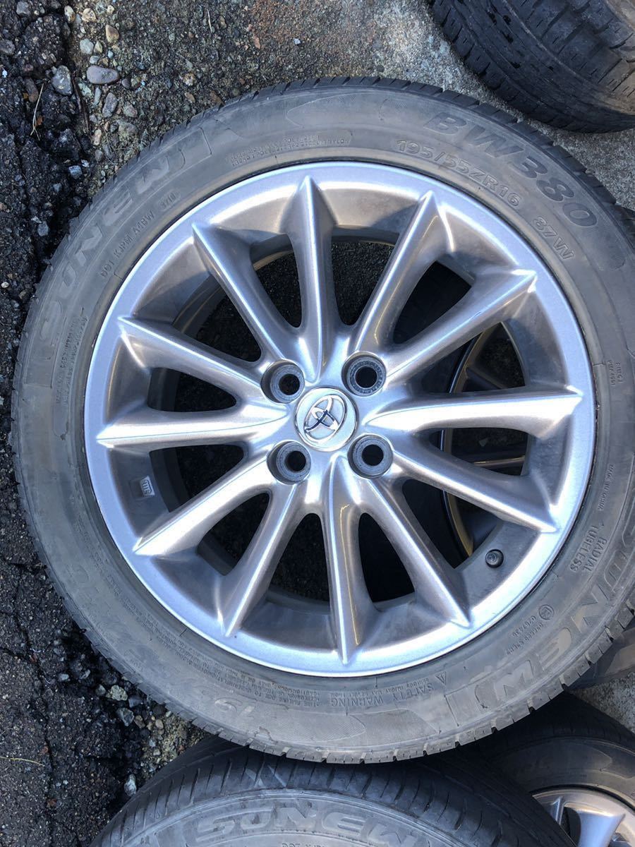 トヨタ純正ホイール カローラフィールダー？16インチ 4穴 195/55R16