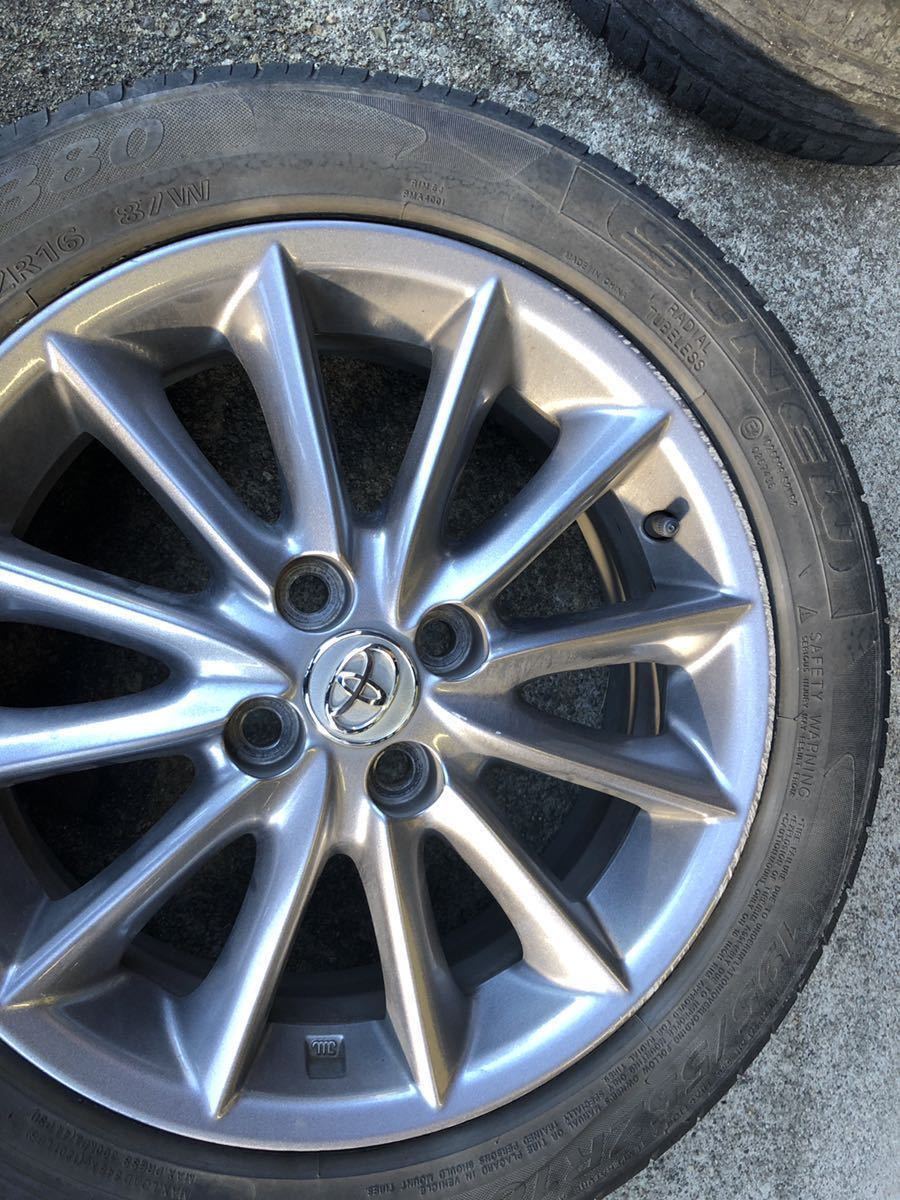 トヨタ純正ホイール カローラフィールダー？16インチ 4穴 195/55R16