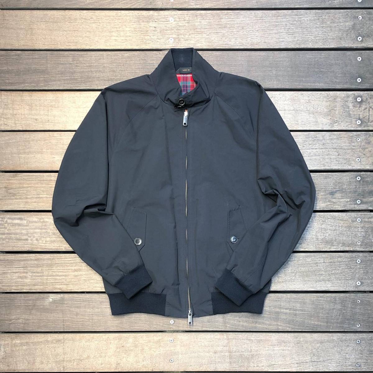 BARACUTA G9 ハリントンジャケット 38サイズ ネイビー 背面スレ有 バラクータ