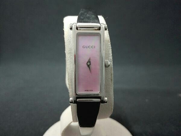 最終お値下げ!】グッチ GUCCI 1500L ピンク文字盤 シェル レディース