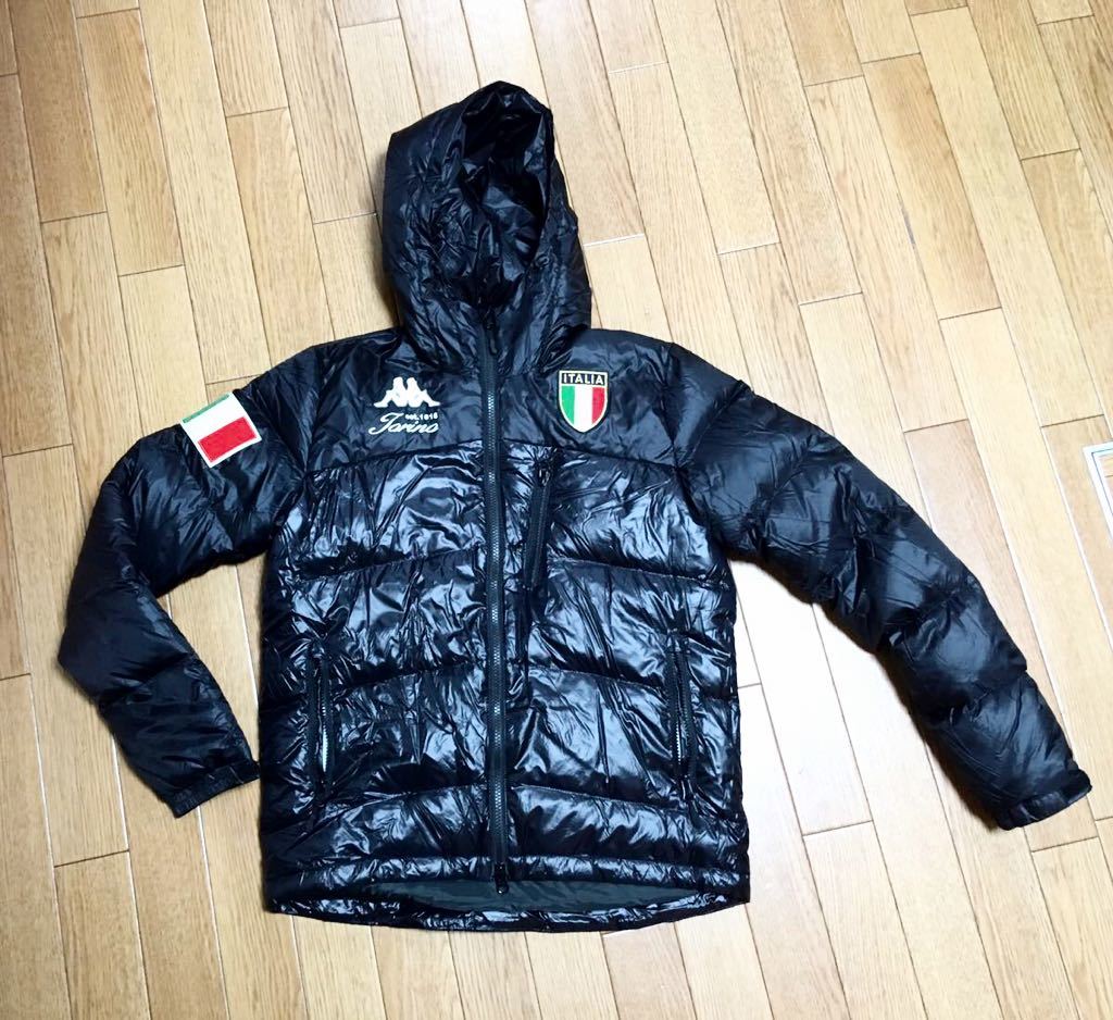 人気SALE，SALE Kappa ダウンジャケット サイズM カッパ/ITALIA ワッペン フード付き ダウンフーディ/黒 ブラック/メンズ 国旗(カッパ)｜売買されたオークション情報、yahooの商品情報をアーカイブ公開 - オーク ジャンパー、ジャケット