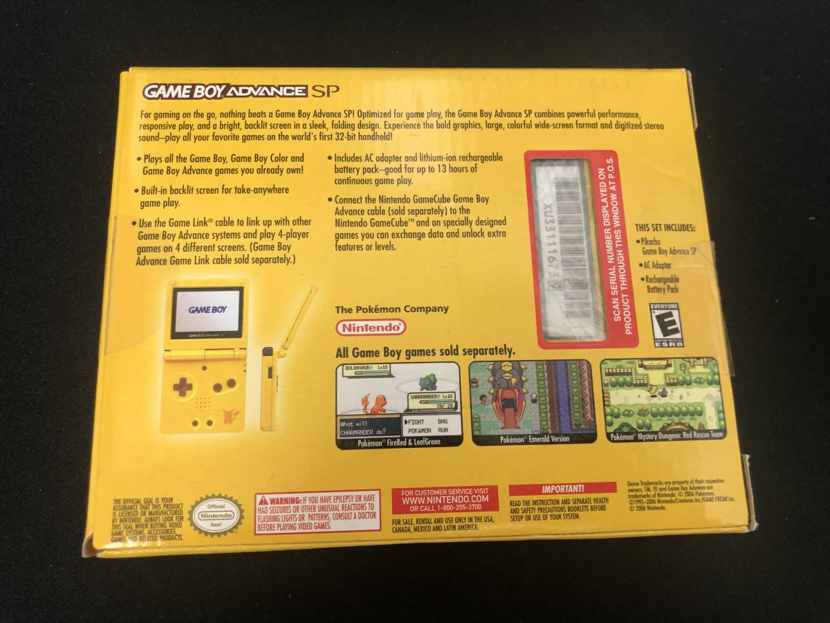 幻レア！開封済み 未使用品 ゲームボーイアドバンスSP ピカチュウ 