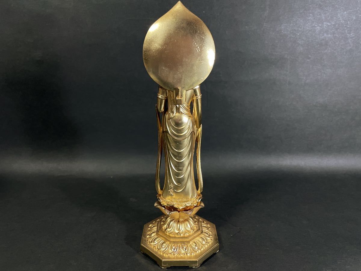 仏像 高岡銅器 : アートの友社 牧田秀雲 牧田秀雲作 聖観音菩薩像 『聖観音