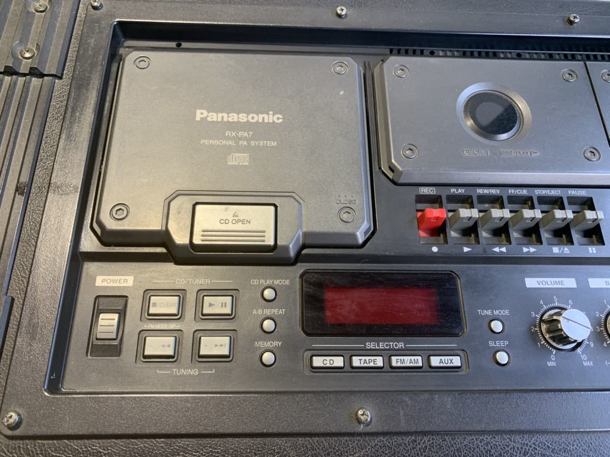 Panasonic パナソニック RX-PA7 RIDDIM VOX CDダブルカセット 【動作