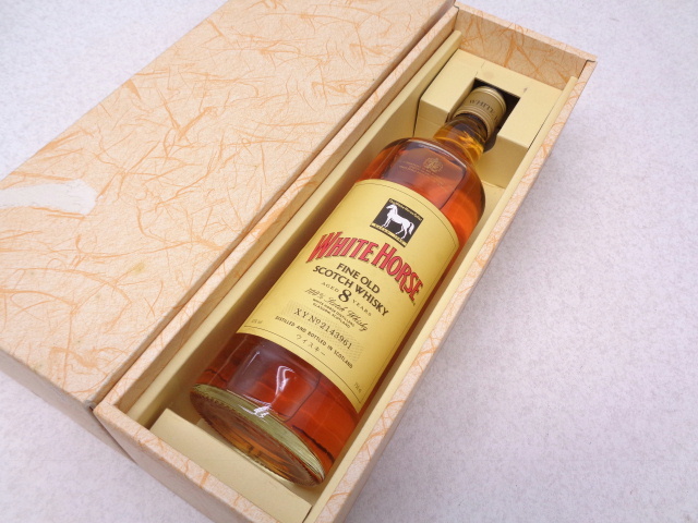 人気定番，格安 ⑦ 古酒 ホワイトホース WHITE HORSE FINE OLD 8年 43％ 750ml 共箱(スコッチ)｜売買されたオークション情報、yahooの商品情報をアーカイブ公開 - オークファン スコッチ