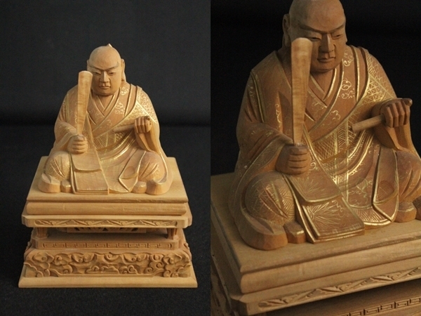 仏像 日蓮 聖人 木造日蓮聖人坐像 文化遺産オンライン 桧 法華経