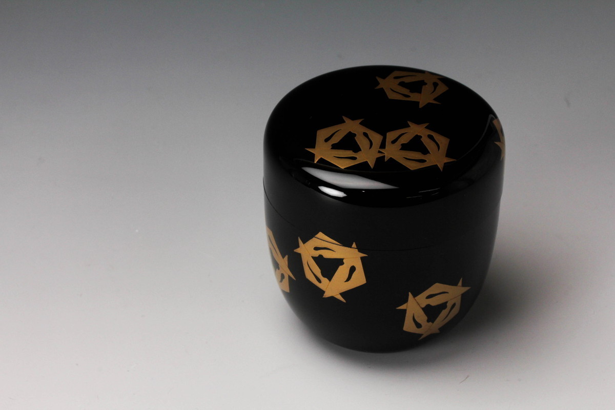 茶道具 棗 鱗鶴蒔絵 中棗 -鱗鶴の中古品・新品・未使用品