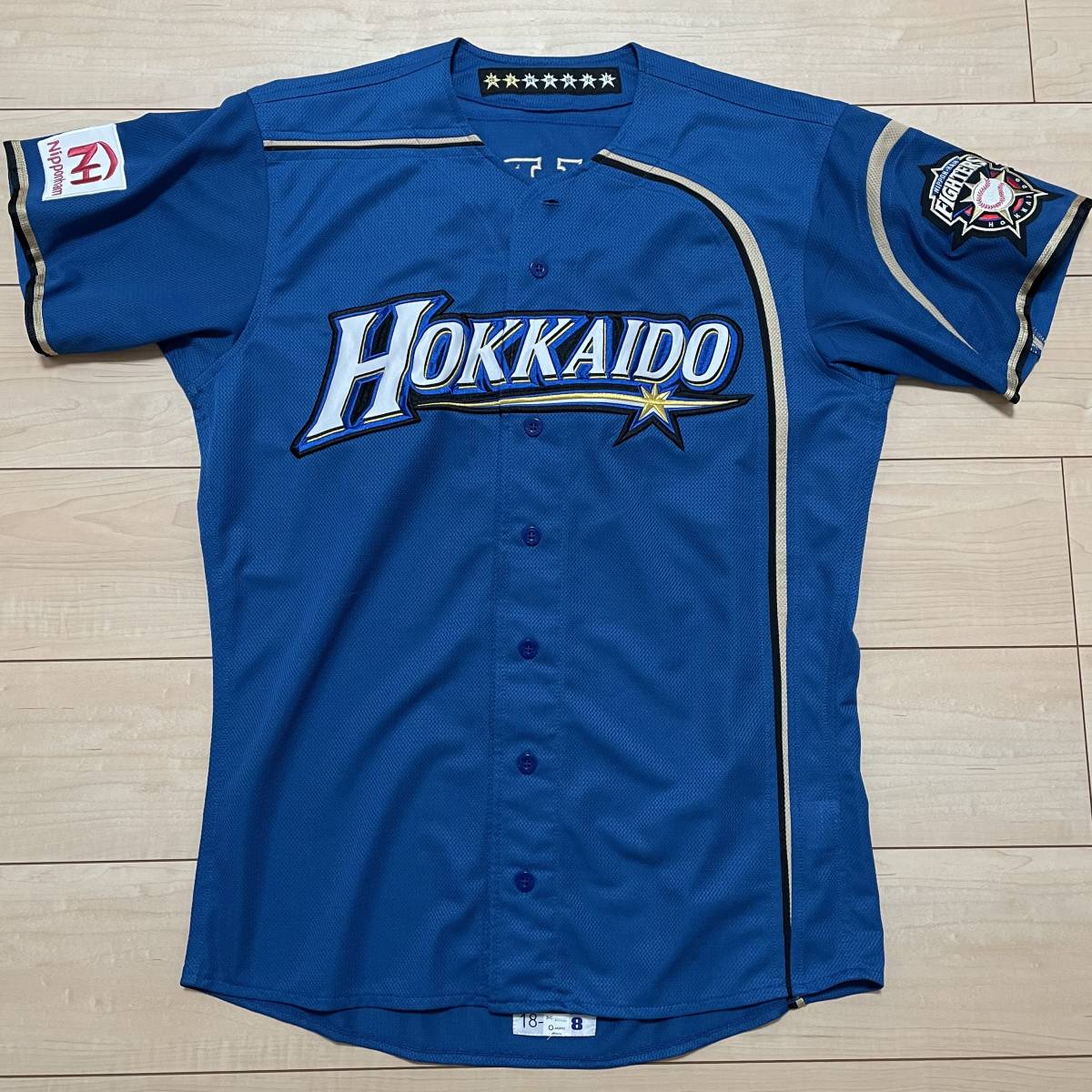 【限定セール，正規品】 北海道日本ハムファイターズ 近藤健介 ミズノ プロコレクション ユニフォーム サイズO 北海道スカイブルー(応援ユニフォーム、ウエア)｜売買されたオークション情報、yahooの商品情報をア 応援ユニフォーム、ウエア
