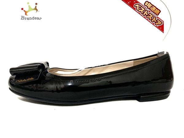 プラダ PRADA 靴 フラットシューズ 37 エナメル（レザー） 黒