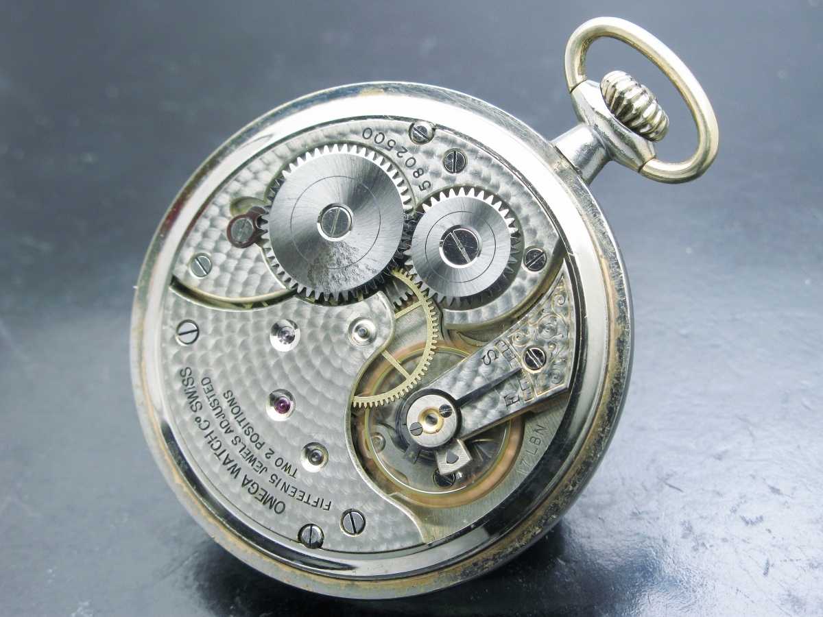 Omega オメガ ペルラージュ仕上げ 懐中時計 1917-1923年 スピードマスター
