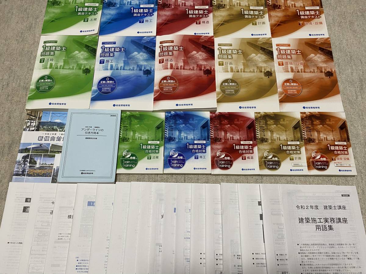 平成31年度 1級建築士 講座テキスト・問題集 Sale中】2019年 一級