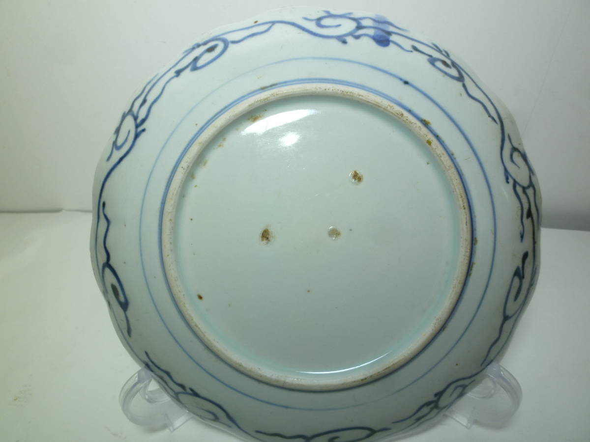 ☆旧家収集品☆古九谷☆青手花鳥図☆八角皿☆ 共箱