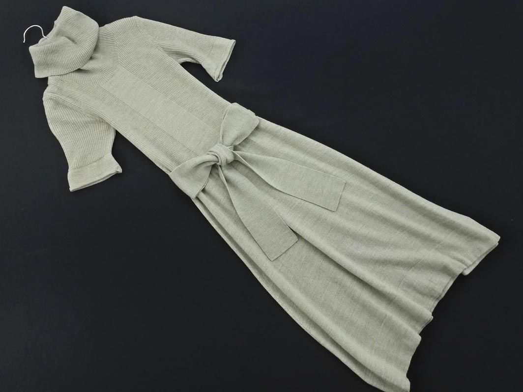 Elle エル ウール100 タートルネック ニット ワンピース Size38 グレー Bab1 ワンピース ミニ 売買されたオークション情報 Yahooの商品情報をアーカイブ公開 オークファン Aucfan Com