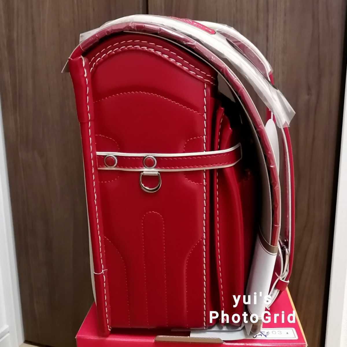 新品 クラリーノ ランドセル 赤 手縫い 軽量 高級天然皮皮 小学生 入学 
