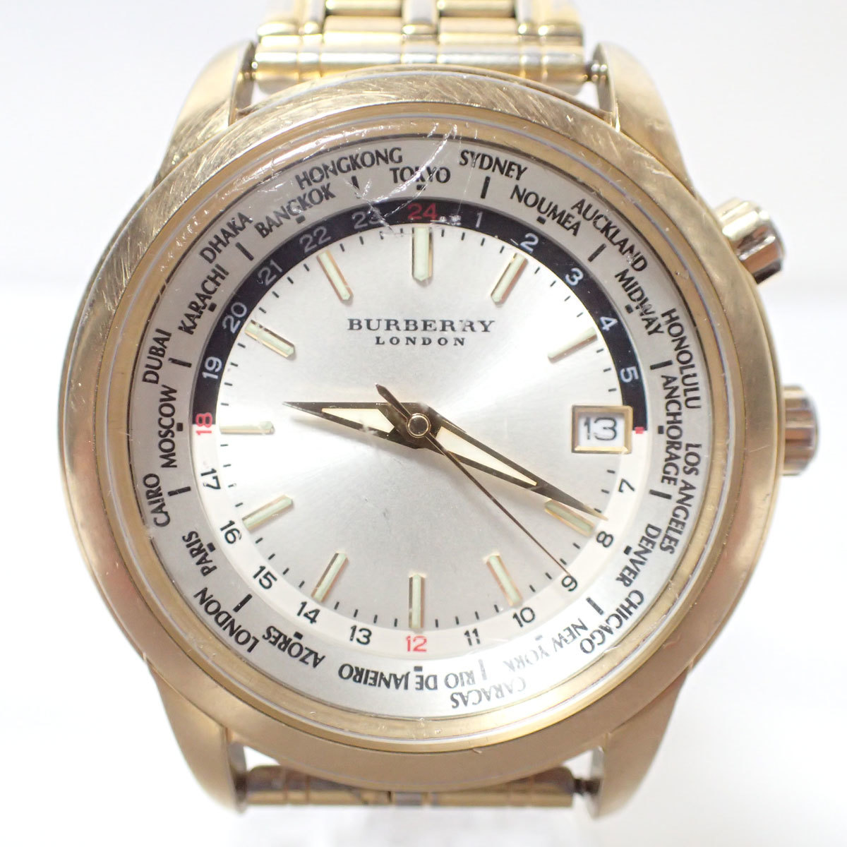 BURBERRY 6117-H28518 World Time Quartz 36mm Gold Men