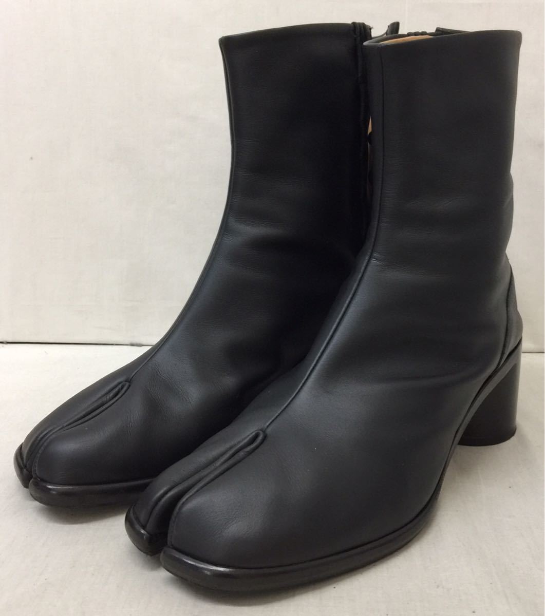 210127 【Maison Margiela】 メゾン マルジェラ S57WU0132 ブーツ 足袋 足袋ブーツ TABI BOOTS レザー ブラック メンズ 41