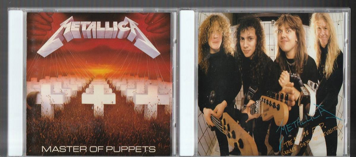 2枚セット 廃盤 METALLICA メタリカ MASTER OF PUPPETS メタル・マスター 32DP-448 / メタル・ガレージ 28DP-808 国内初期盤CD 旧規格