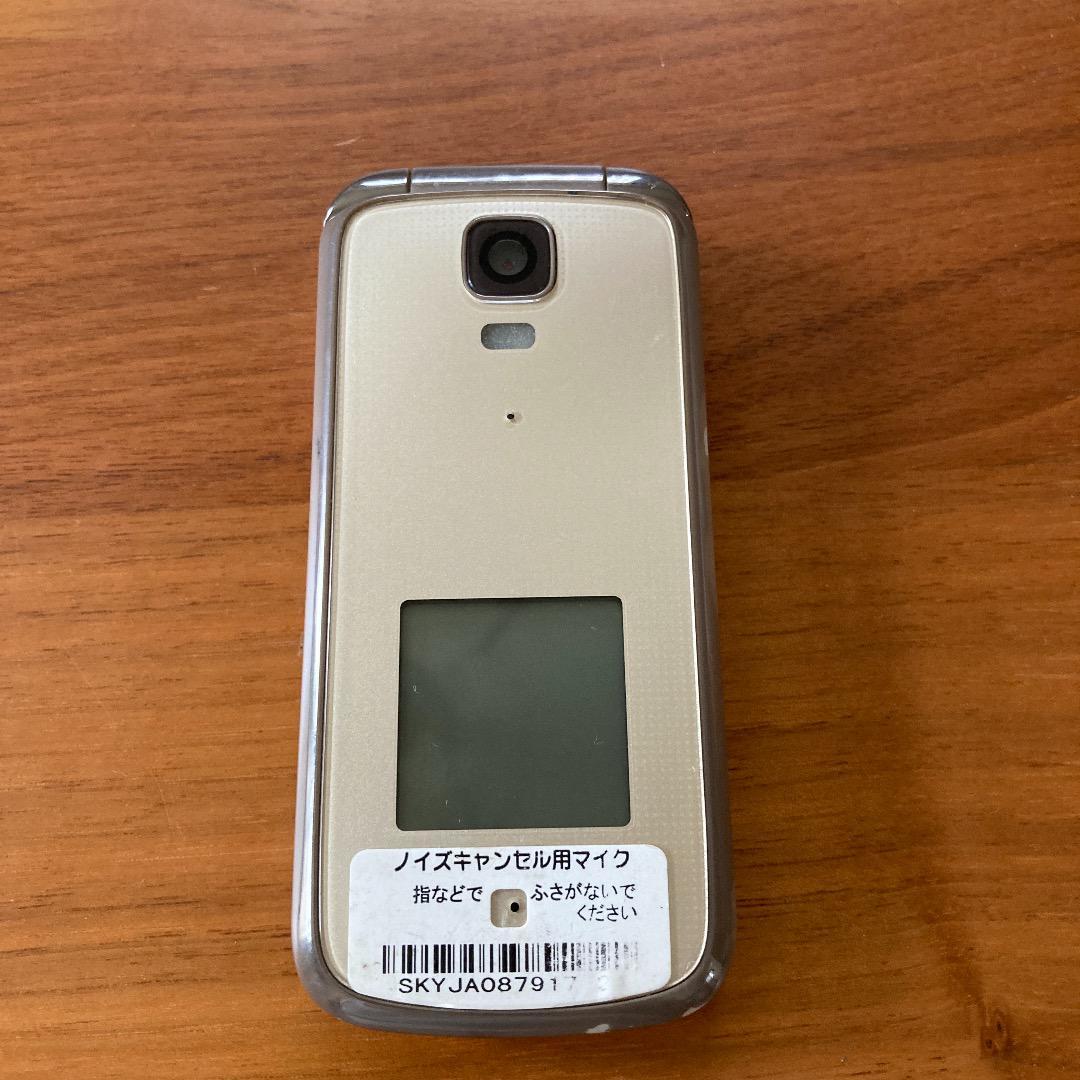 【送料込み・美品】au 簡単ケータイ 京セラ K012 ゴールド らくらくホン F-01M かんたん携帯10 簡単スマホ _5