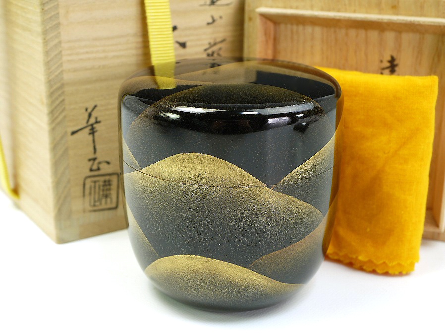 □真作保証□【吉田華正】作 遠山蒔絵大棗 表千家 十