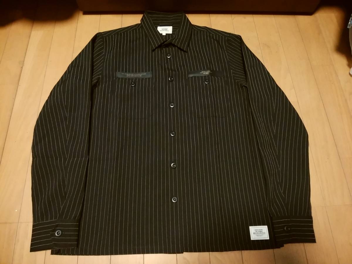 CRIMIE クライミー 】ストライプ柄ワークシャツL 美品 大人の男が