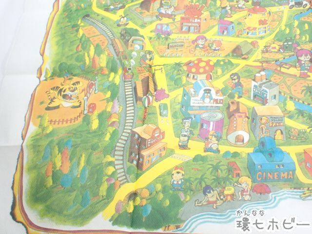 MU58 当時物 集英社 Dr.スランプ アラレちゃん ペンギン村 地図 布製