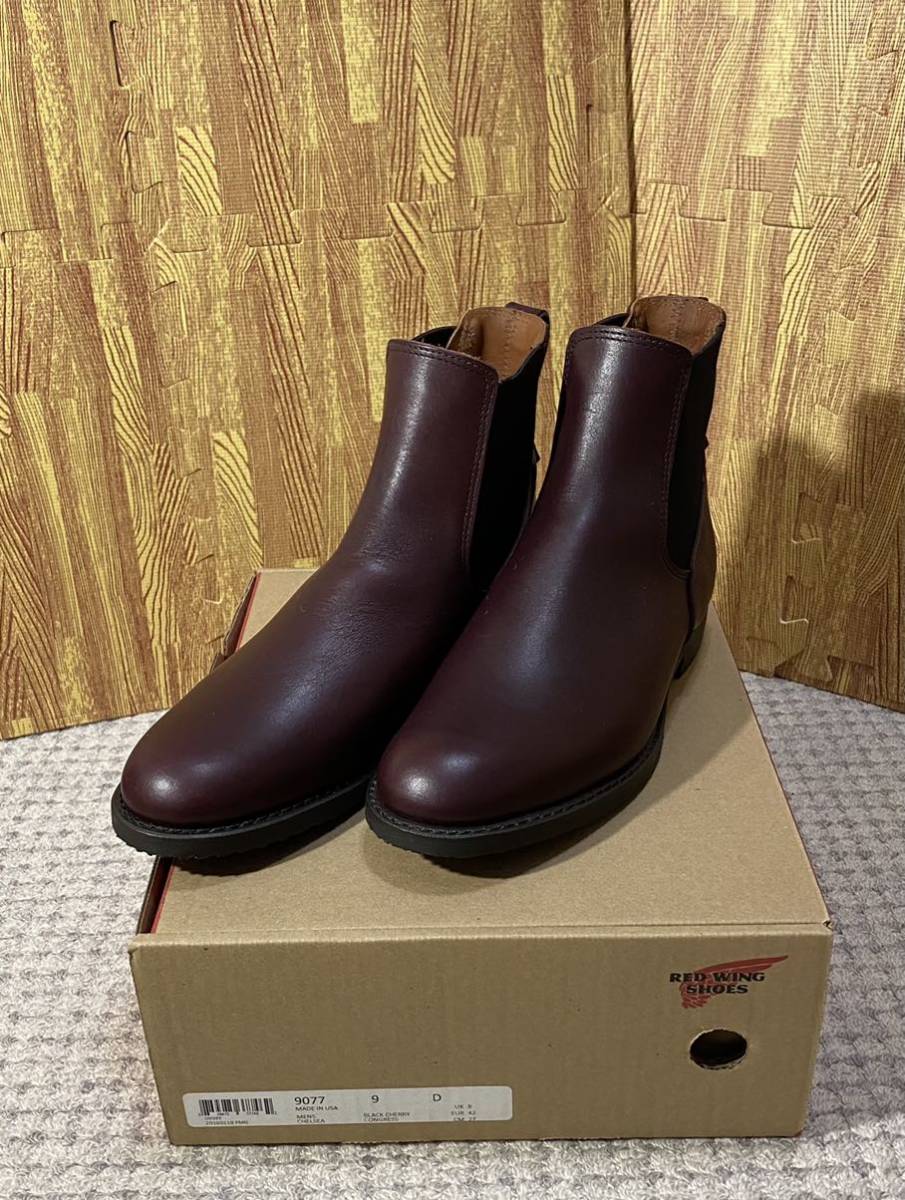 REDWING レッドウィング 9077 サイドゴアブーツ ブラックチェリー 新品未使用　US9D 27.0cm