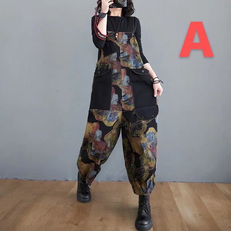 オーバーオール デニム 春秋レディース おしゃれ サロペット ゆったり LPCA008（2色XL-2XL)