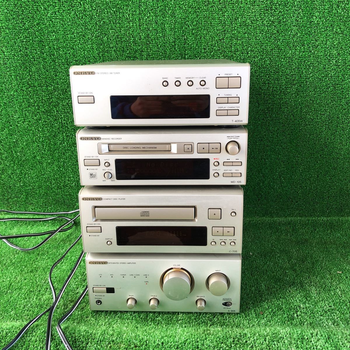 ☆ONKYO オンキョー C-705A-905 MD-105 T-405W システムコンポセット 