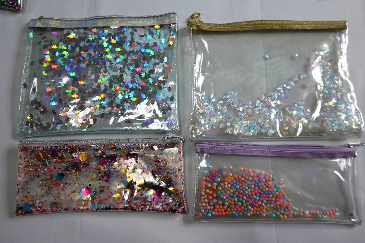 福祉バザー キラキラグリッターポーチ 大中小大量まとめて３０個セット ポーチ 売買されたオークション情報 Yahooの商品情報をアーカイブ公開 オークファン Aucfan Com