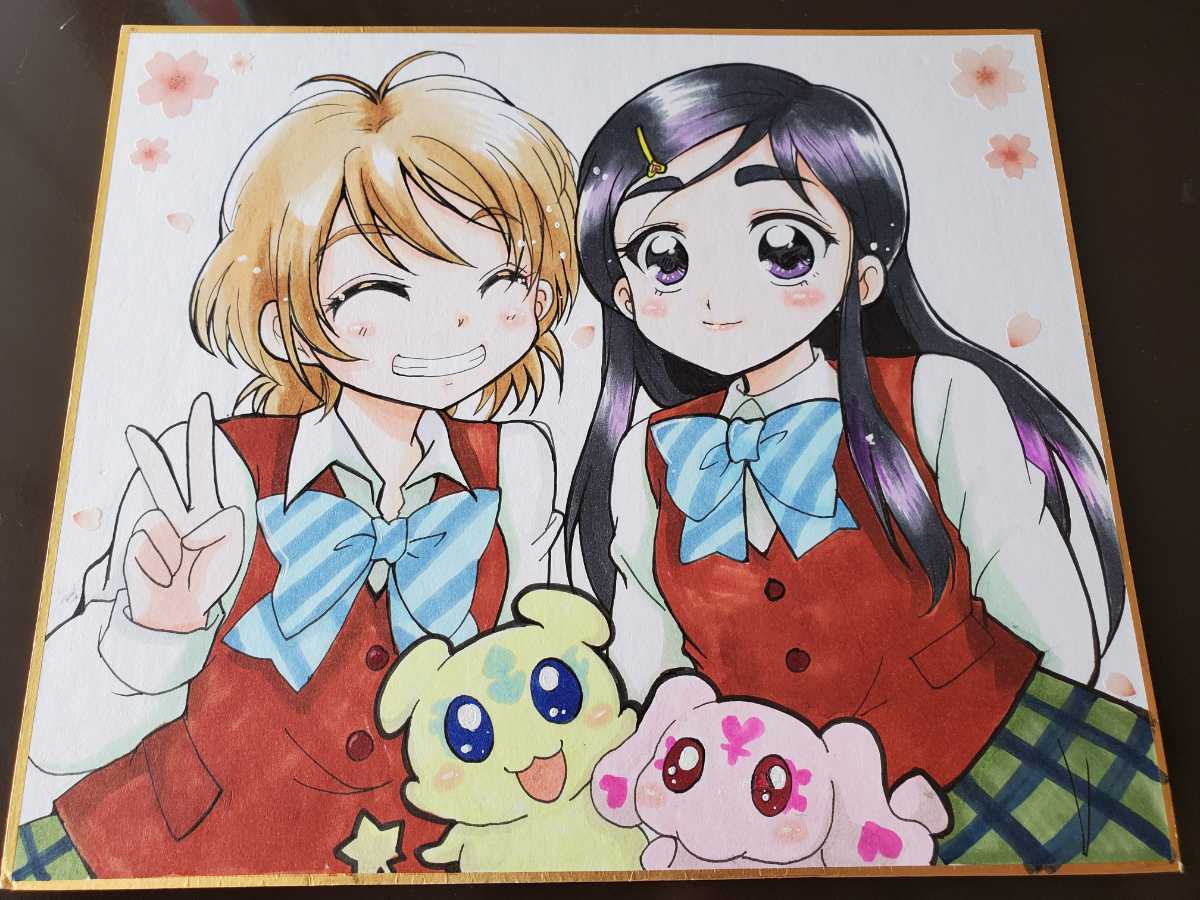 手書き手描同人イラスト美少女ふたりはプリキュアほのかとなぎさ魔法少女アニメキュアホワイトブラックメップルミップル 手描きイラスト 売買されたオークション情報 Yahooの商品情報をアーカイブ公開 オークファン Aucfan Com
