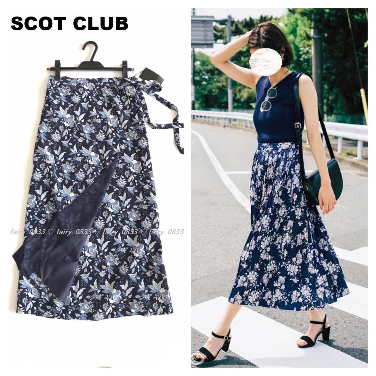 新品□スコットクラブ□15800円 スタイリングの主役に...♪フラワー柄 
