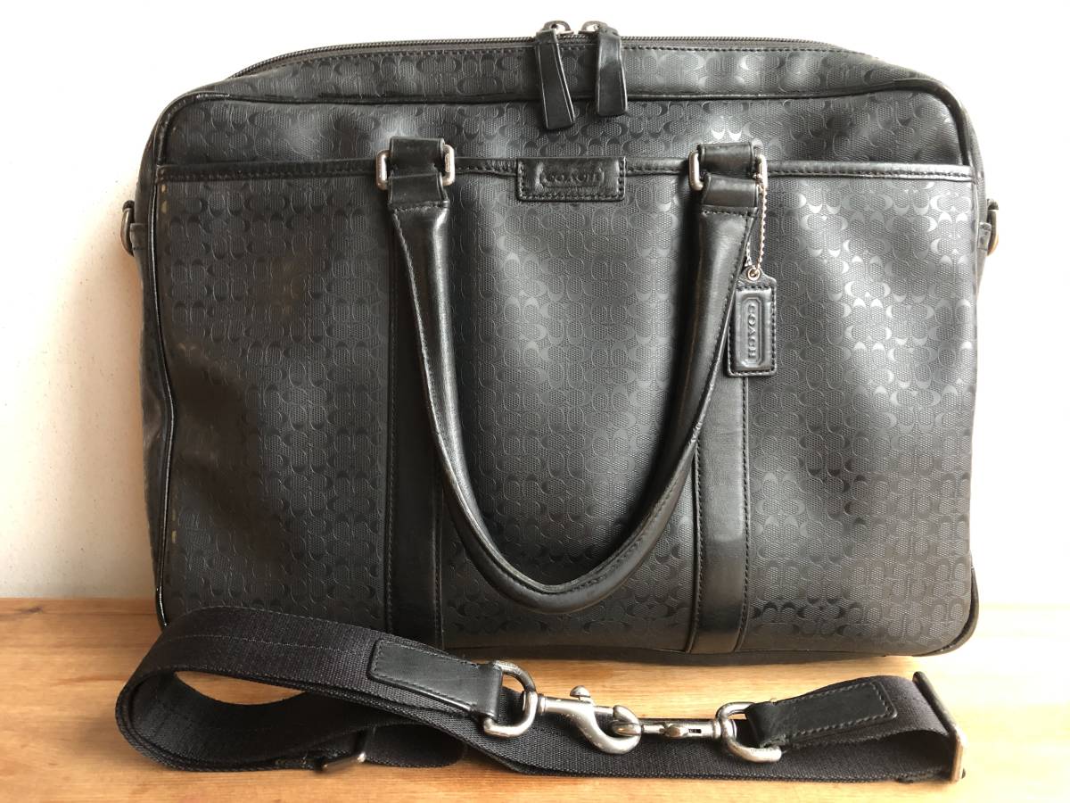 COACH コーチ メンズ ビジネスバッグ ブリーフケース 2WAY ブラック