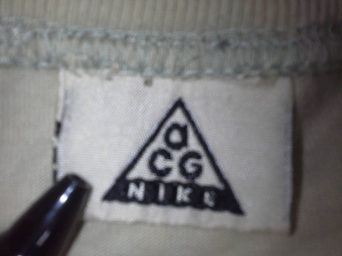 ナイキ エーシージー NIKE ACG 90s？ レア L? Tシャツ ベージュ ビッグ 