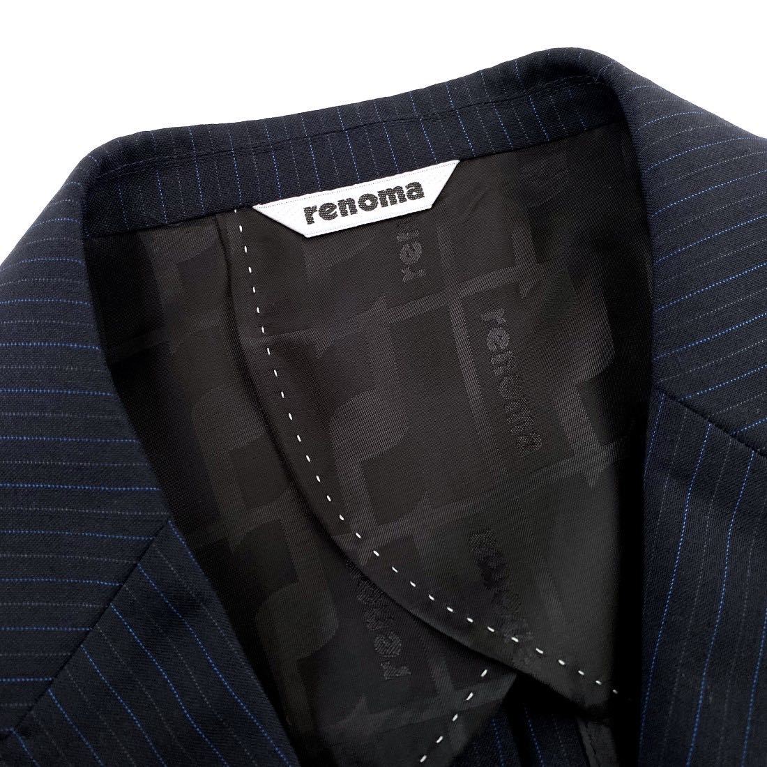 定価7.5万 renoma×Super120's ピンストライプ スーツ AB6 定価7.5万 renoma×Super120´s ピンストライプ スーツ AB6の通販は