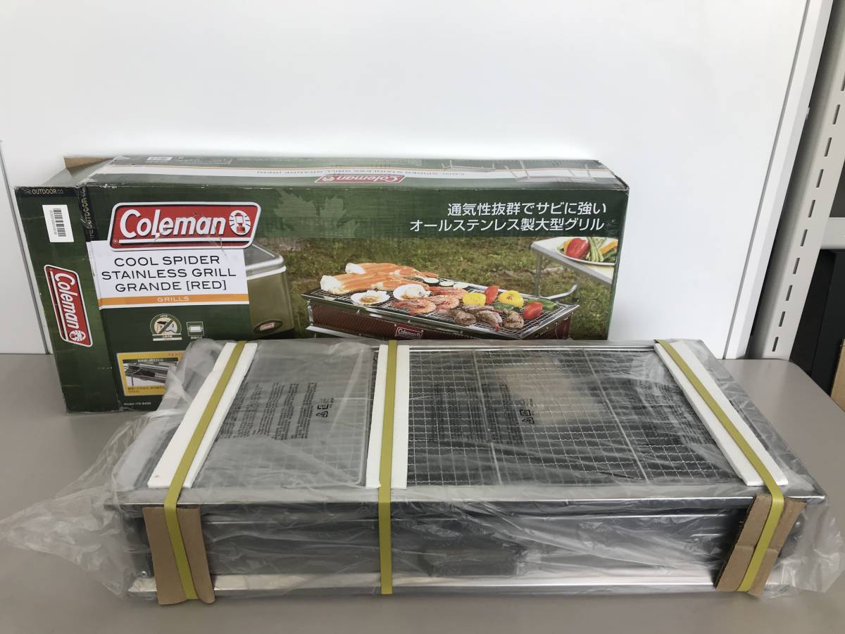 2026,定番 【未使用】 コールマン Coleman クールスパイダーステンレスグリルグランデ レッド 170-9430 5~6人用 140