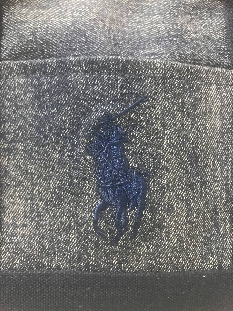 ◆POLO RALPH LAUREN ポロ ラルフローレン ビッグポニー柄 キャンバス ハンドバッグ