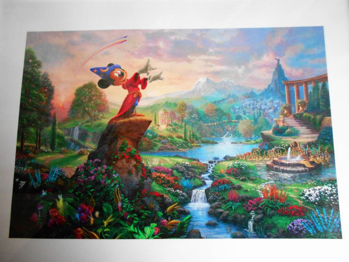 トーマス・キンケード 　ミッキーマウス・ファンタジア　ディズニー　 キャンバス生地に油彩系プリント_3