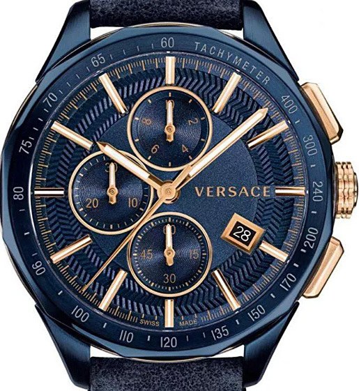 1円開始 ヴェルサーチVERSACE 高級スイス製クロノグラフ 50m防水 激レア日本未発売 イタリアブランド本物 新品 未使用 メンズ 本革ベルト 腕時計 VERSACE ヴェルサーチェ24年秋冬腕時計「クロノ スポーティー 文字盤で銀河を表現した\u201c美モデル\u201dと大人かっこいいクロノグラフ ブレスレット
