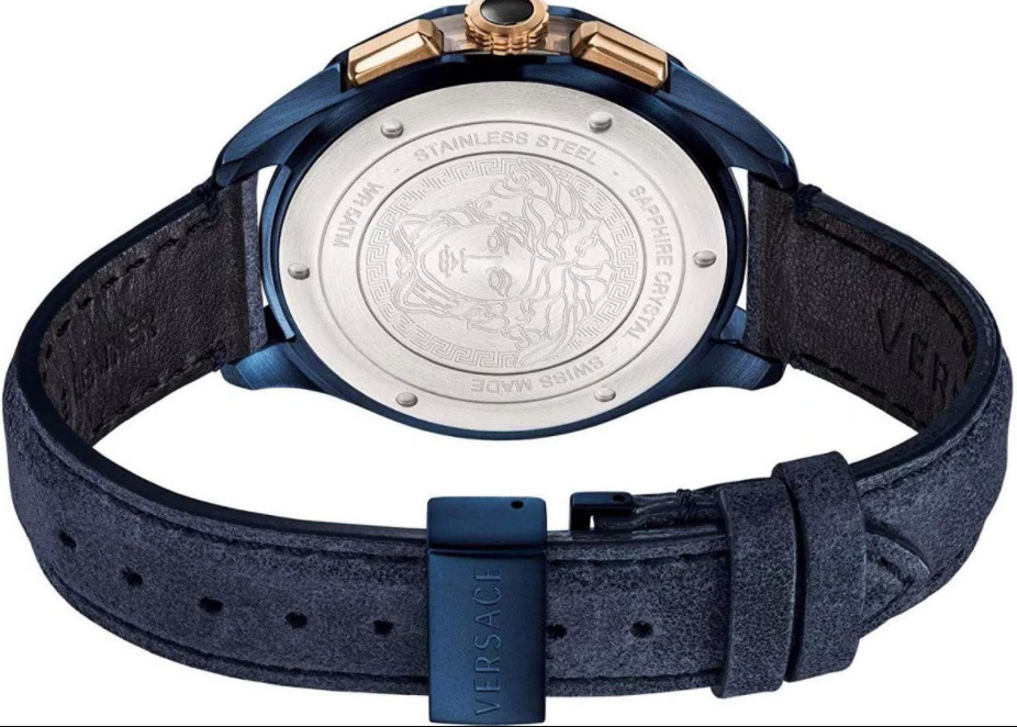 1円開始 ヴェルサーチVERSACE 高級スイス製クロノグラフ 50m防水 激レア日本未発売 イタリアブランド本物 新品 未使用 メンズ 本革ベルト 腕時計 VERSACE ヴェルサーチェ24年秋冬腕時計「クロノ スポーティー 文字盤で銀河を表現した\u201c美モデル\u201dと大人かっこいいクロノグラフ ブレスレット