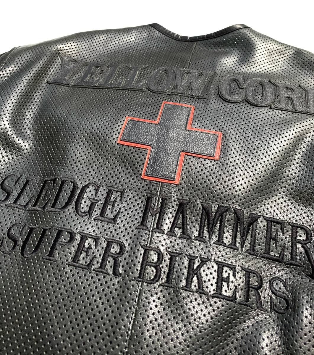 名作 LL イエローコーン 半袖 レザージャケット ライダース LL XL  